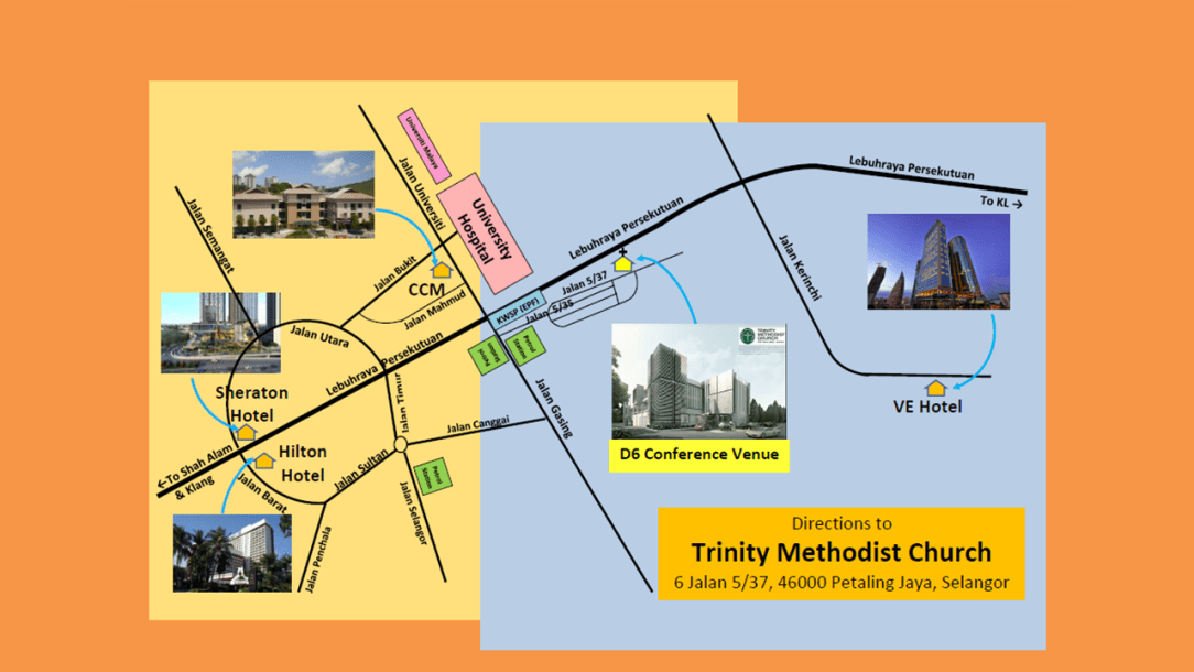 D6 2018 Venue &amp; Hotel Map